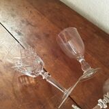 Four mismatched stemware
