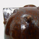Vase in flamed stoneware with Rambervillers style ear. Signed