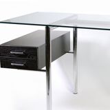 Office structure tubular chrome and glass
