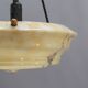 Large Art Deco Glass Pendant Light, Marbled with Rope Suspension, 1920s - 1930s