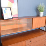 Restored Teak 1960s Nathan High Sideboard Cabinet