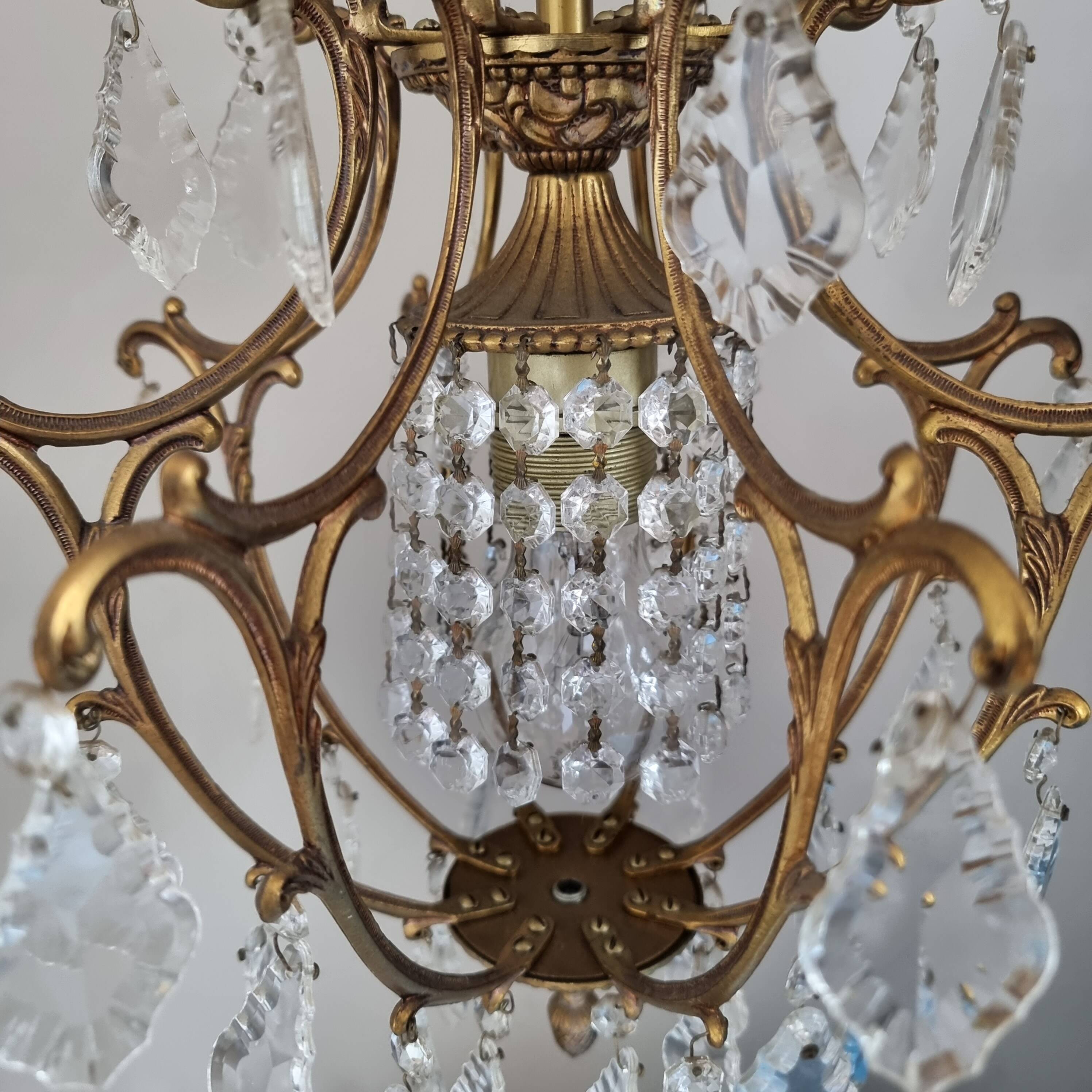 Authentic Peris Andreu chandelier, Valencia, Spain, 1950s, fully