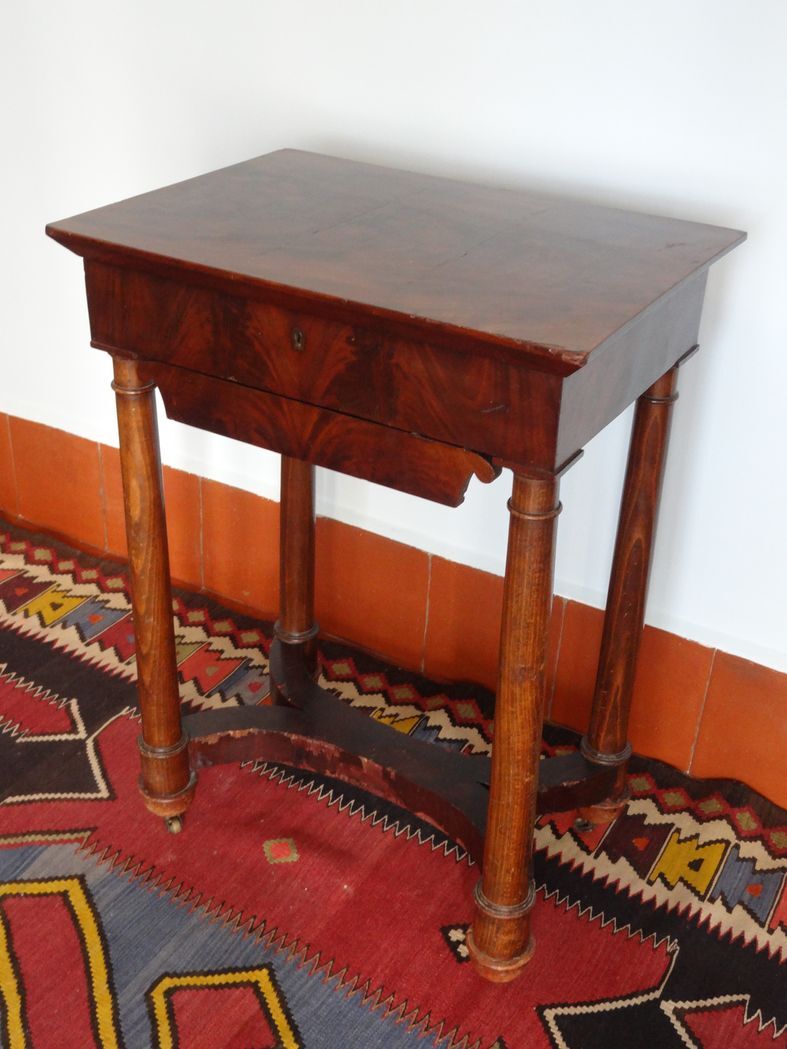 Mahogany Empire and mahogany veneer dressing table