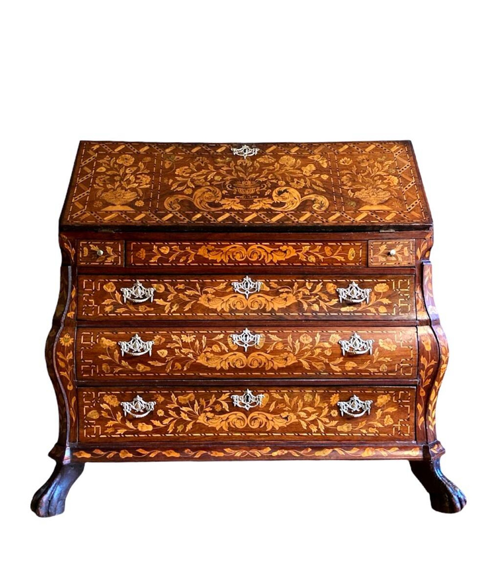 Petit secrétaire en commode hollandais du XVIIIe siècle