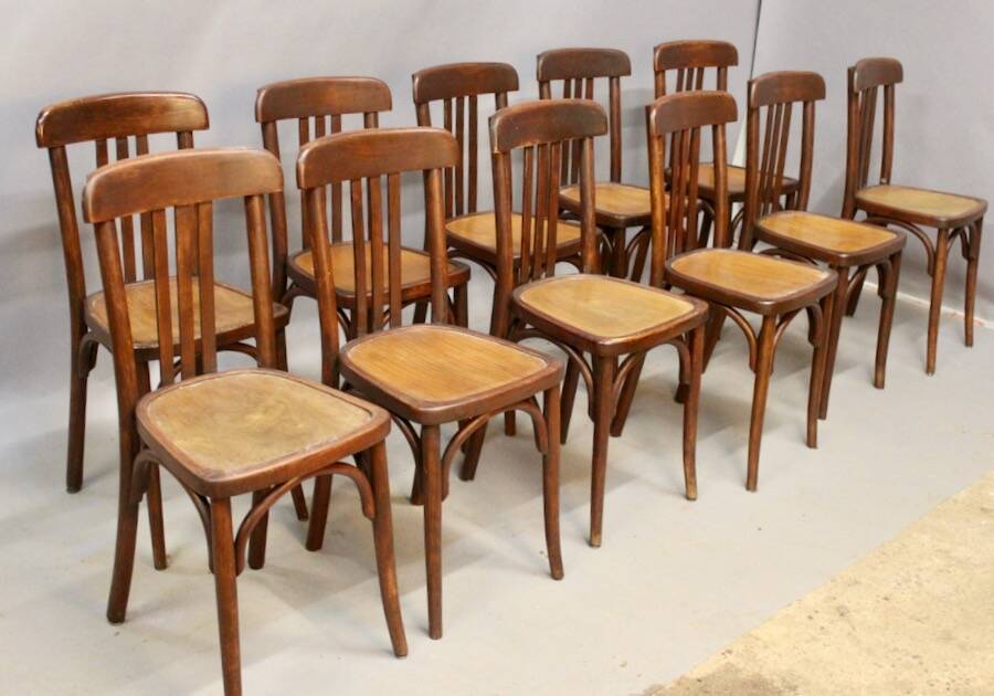 Set of 11 bistro chairs