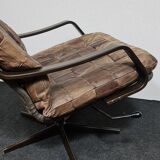 Vintage patchwork leather reclining chair