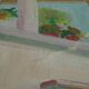 Painting view of Paguera Balearic Islands oil on canvas signed 1961