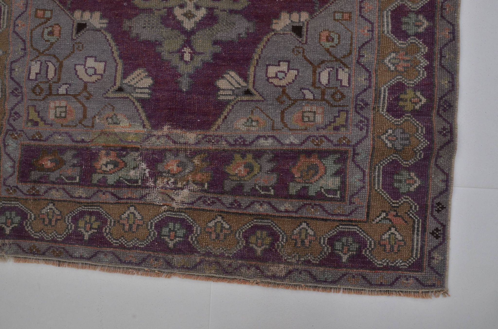 Tapis turc Oushak noué à la main sku 1346