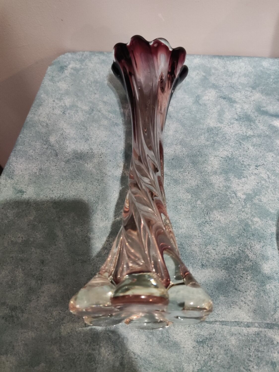 Blown glass vase called elephant's foot