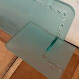 Designer engraved glass headboard