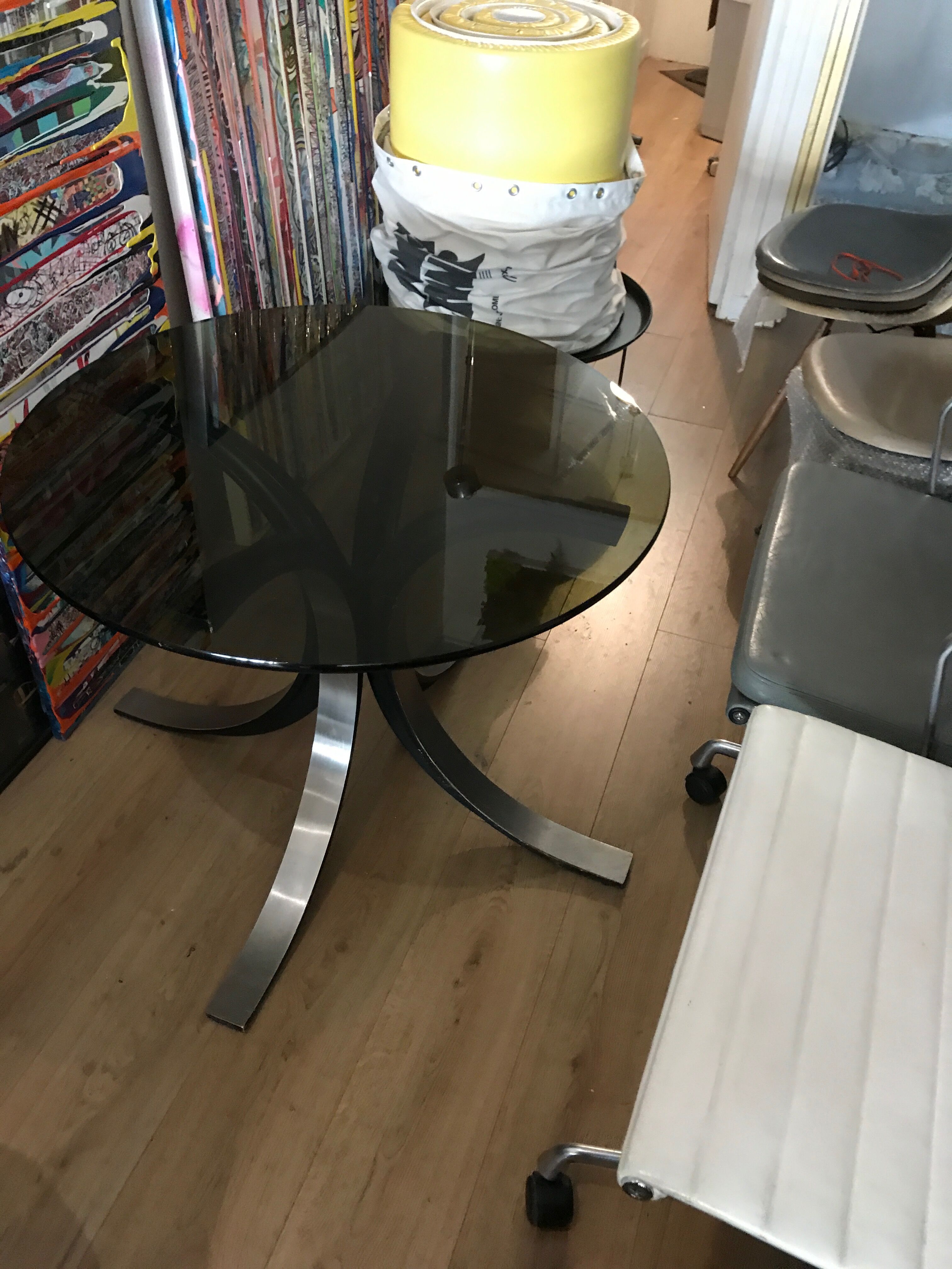 Side glass table Osvaldo Borsani for Tecno edition