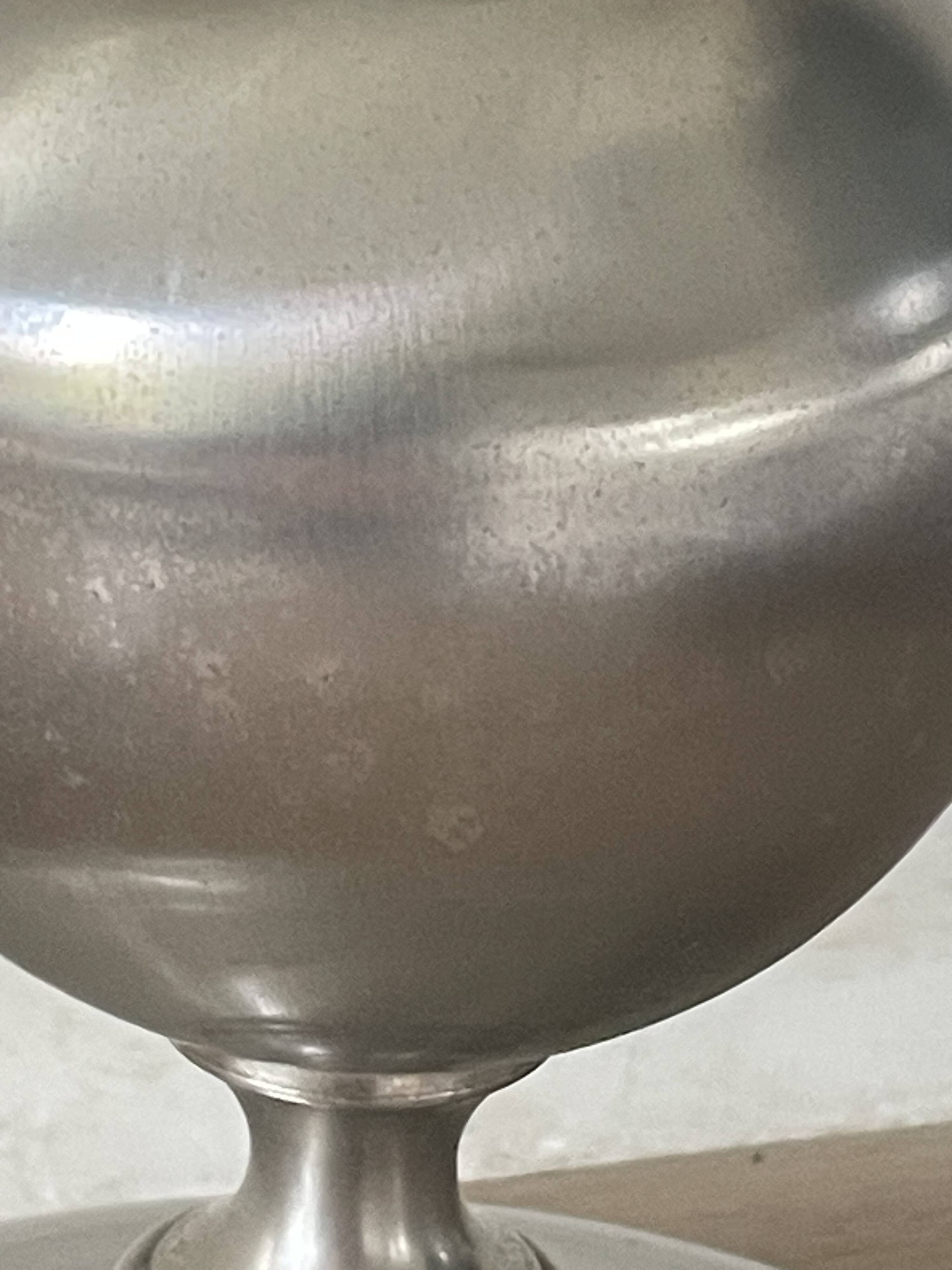 Brushed aluminium lamp 43cm 1970s
