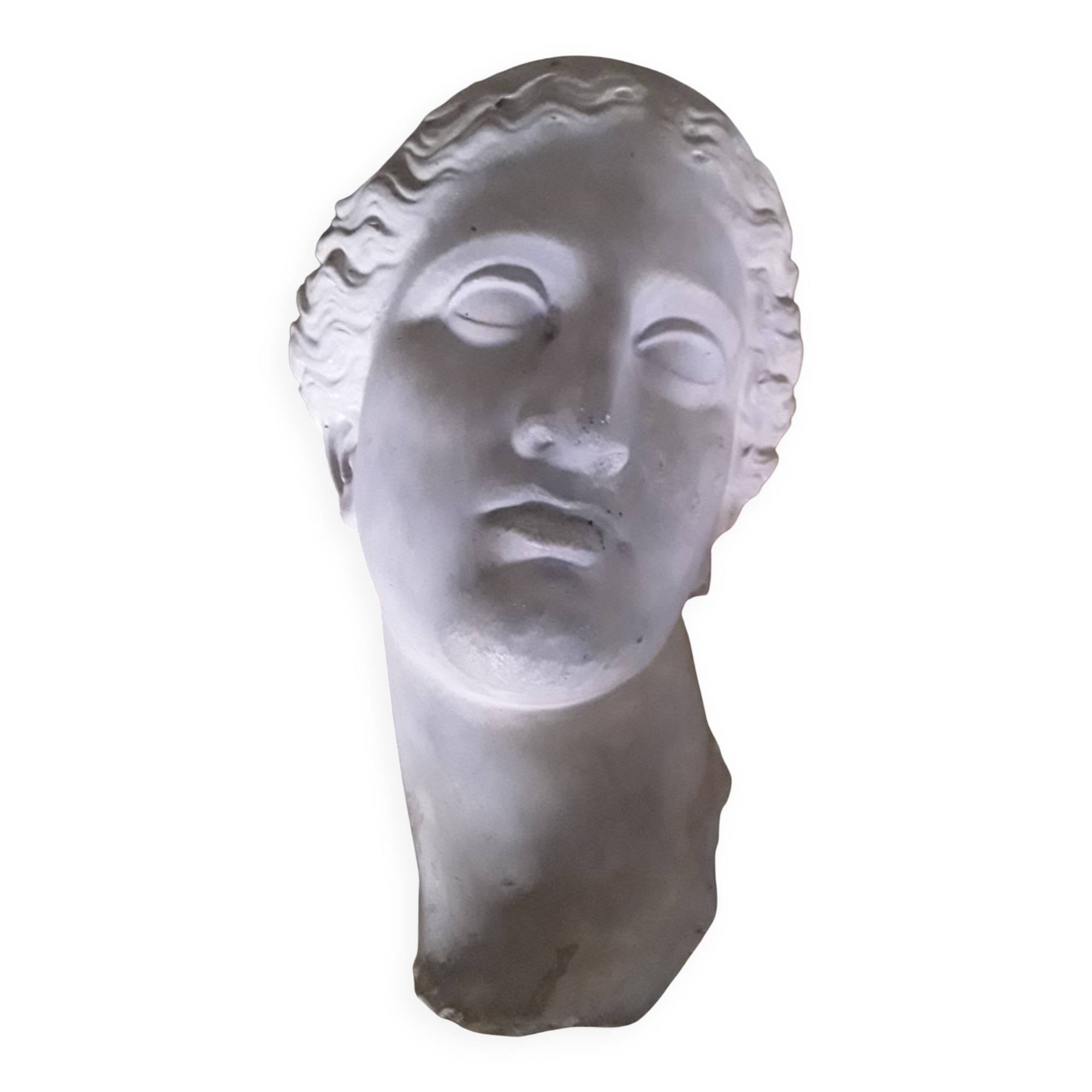 Antique 19th century plaster head to hang