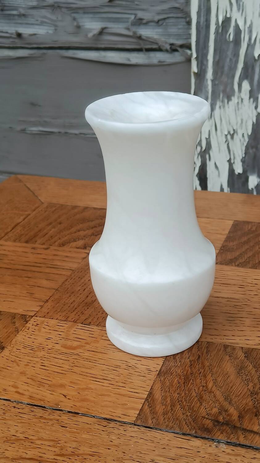 White marble vase