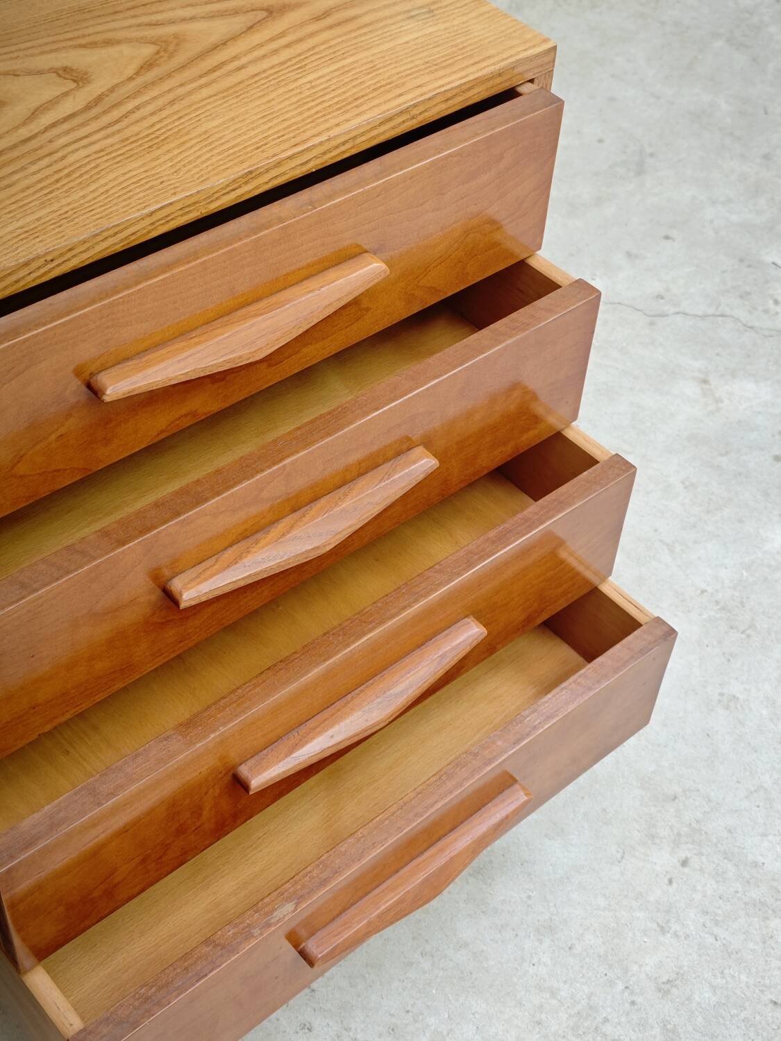 High sideboard, wooden display cabinet by Frantisek Jirak – 1960