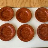 Selency x Monoprix Croisé Laroche artisanal polka dot plates