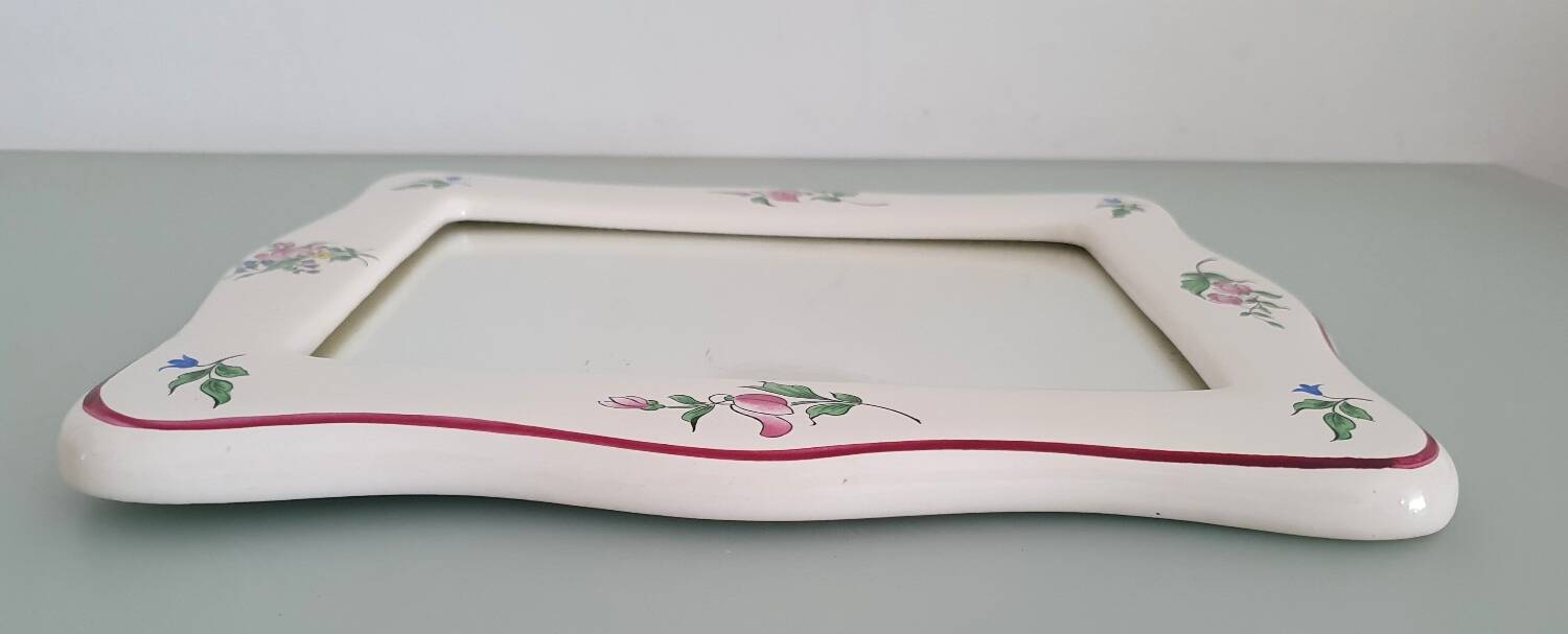 Lunéville earthenware mirror - Réverbère collection