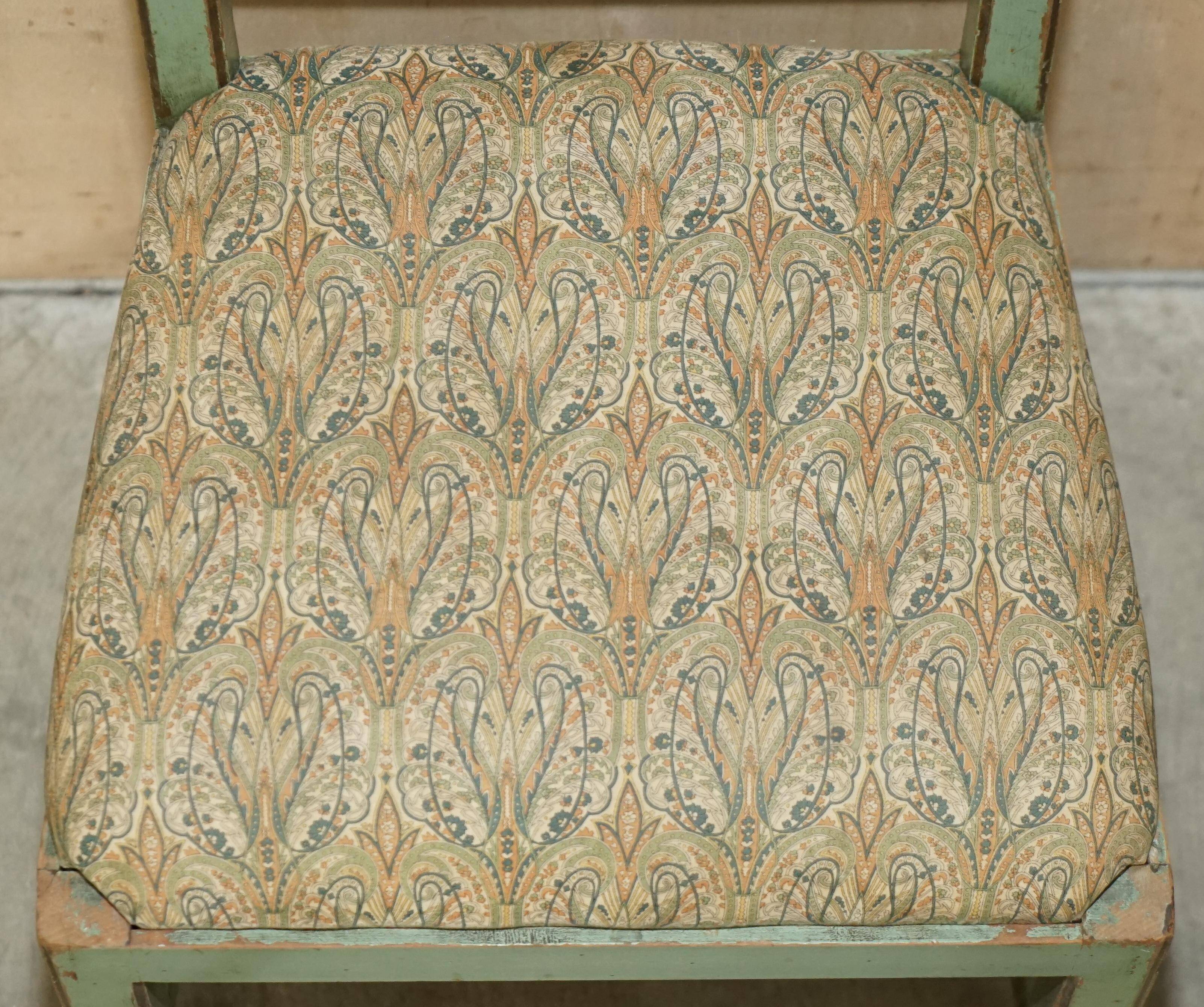 Pair of antique French chairs with original paint.