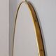 large 1960s vintage wall mirror in golden brass italian design