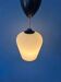 Small opaline glass pendant light, inverted tulip, Mid-Century.