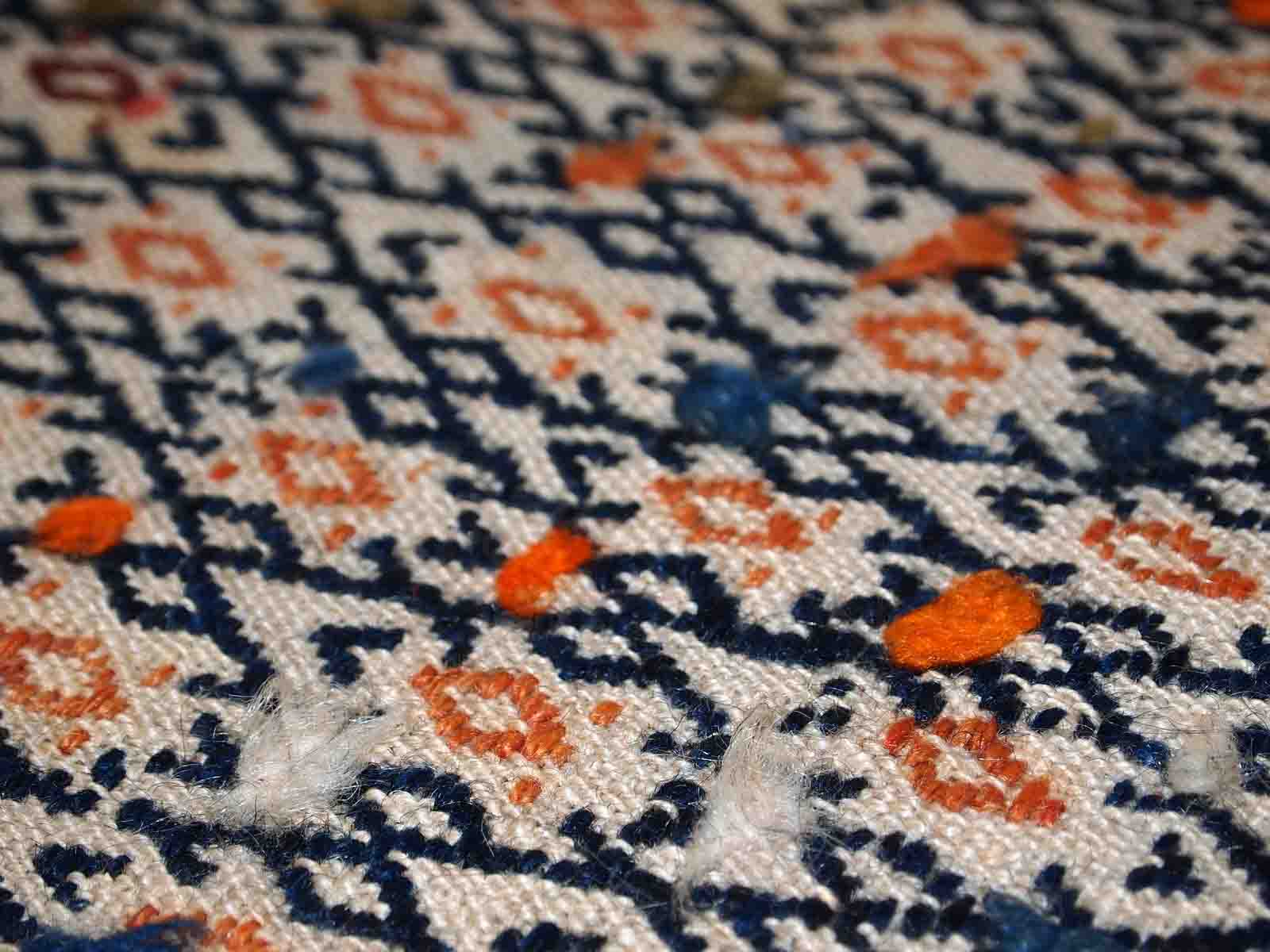 Ancient Persian Sumak handmade carpet 55cm x 100cm 1940s - 1C399