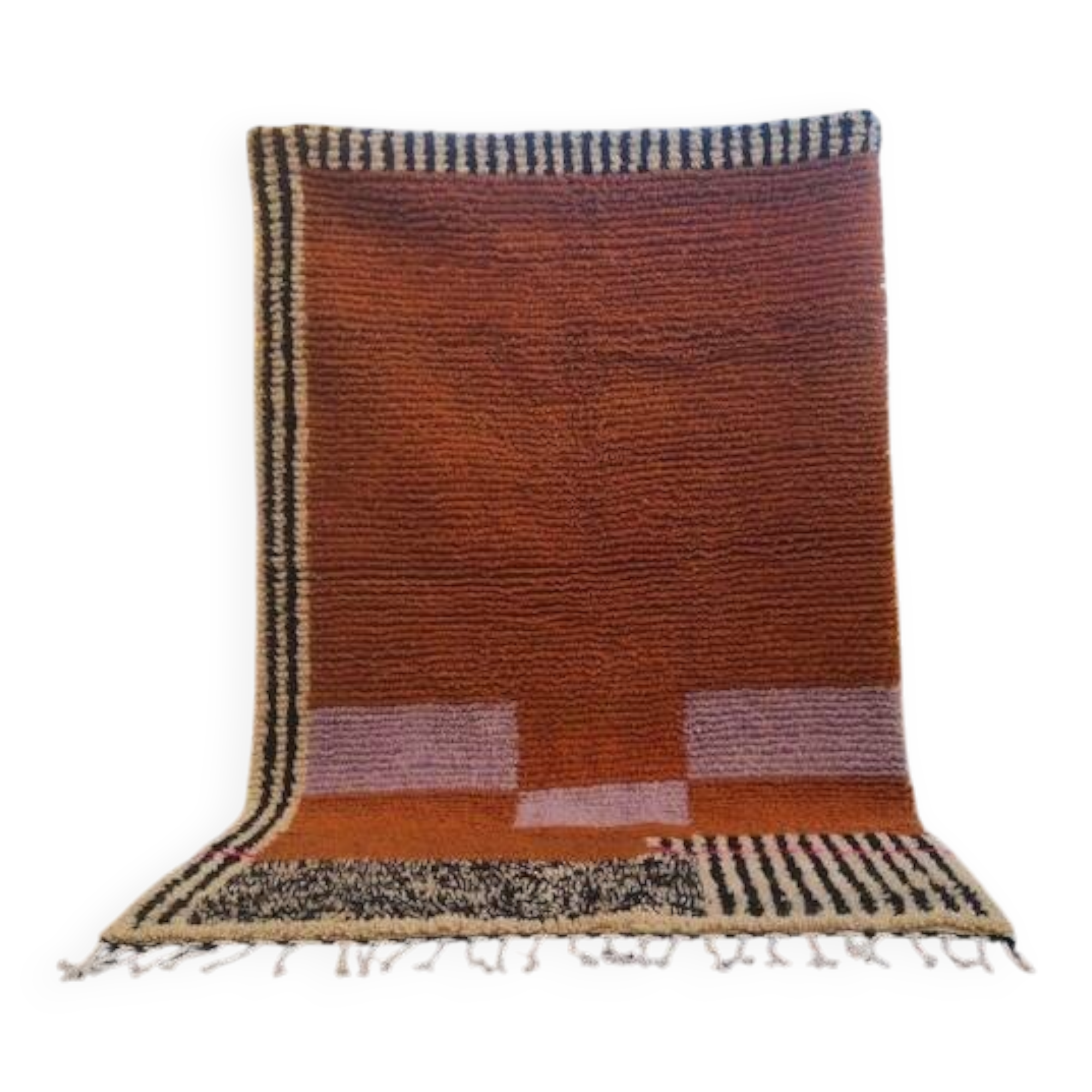 Moroccan wool rug - Terracotta rug