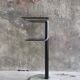 Fifth wheel or sofa end - smoked glasses and marble foot - design 1970