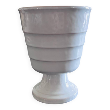 Scandinavian white cache pot