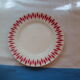 Assorted 8 ancient plates dominating red