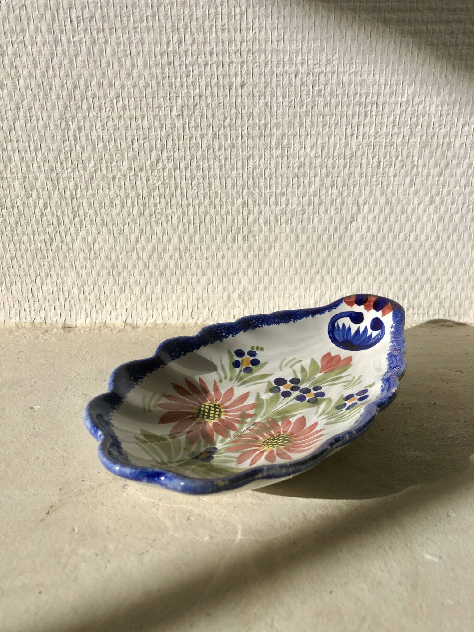 Henriot Quimper shell butter dish