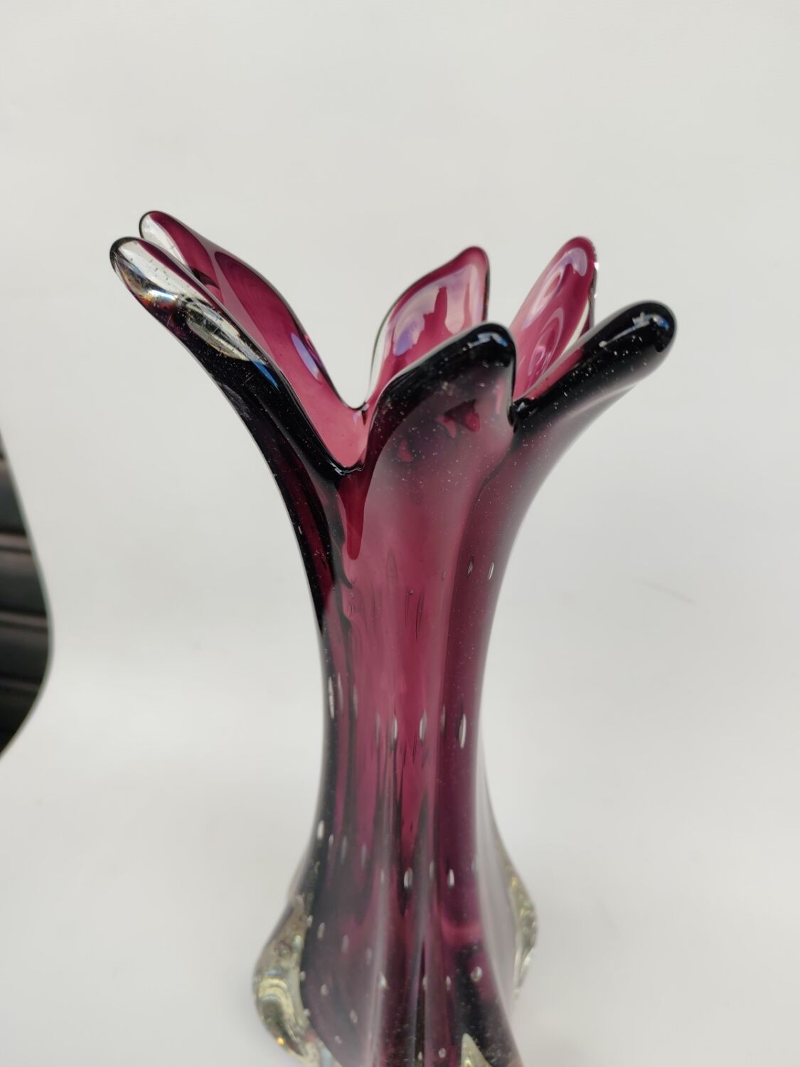 Murano glass vase, amethyst in colour, circa 1950.