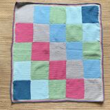 Couverture bébé , plaid crochet vintage 80X90 cm