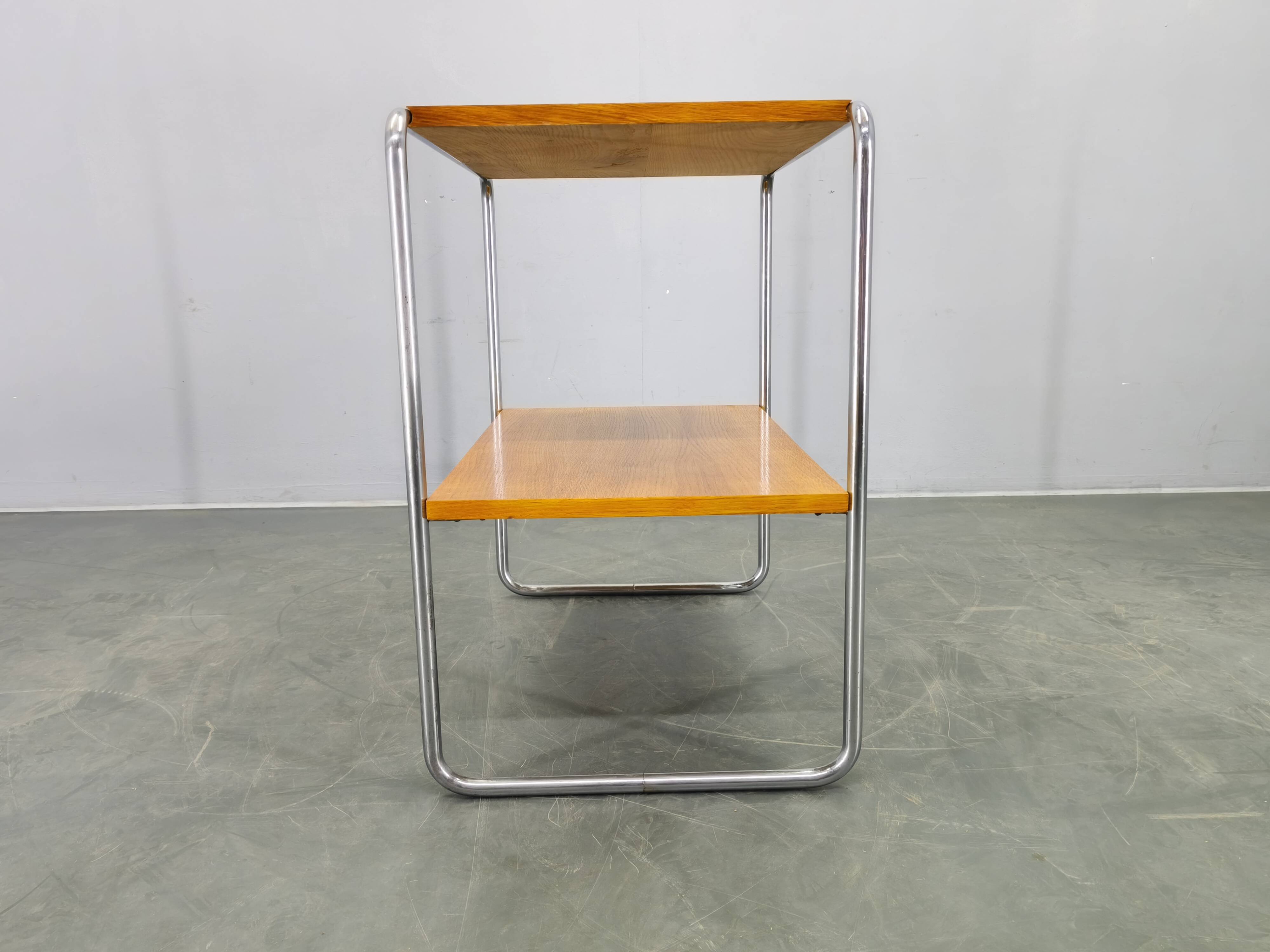 Bauhaus Tubular Steel Side Table in Style of Marcel Breuer, 1930s
