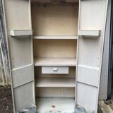 Parisian white metal kitchen cabinet