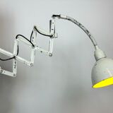 White Industrial Scissor Wall Lamp from Elektroinstala, 1960s