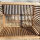 Caisse panier cage de filature XIXe à barreaux bois