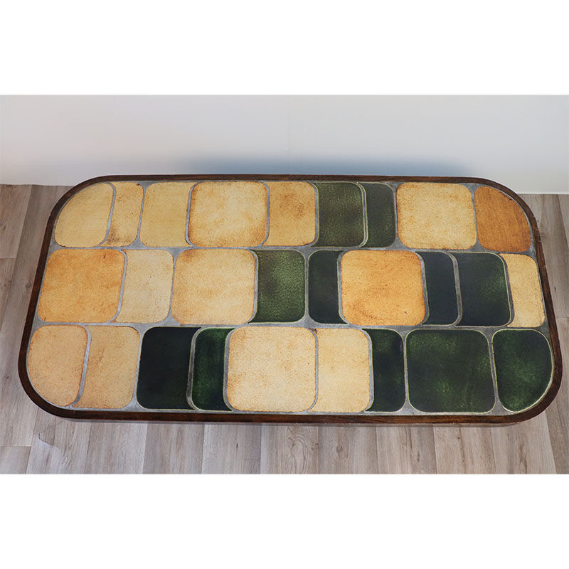 Vintage coffee table "Shogun" by Roger Capron 1960