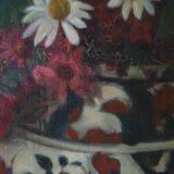 Ancien tableau bouquet de fleurs