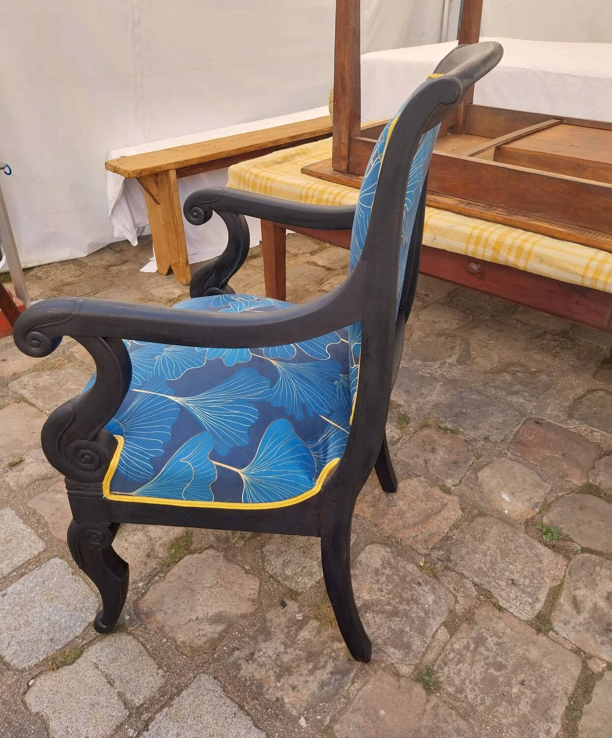 Restored old armchair