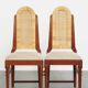Set of two Art Deco design dining chairs with a wooden frame