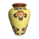 Ancient Ceramic Vase Enamelled Drawing Flowers Years 50 Vintage