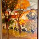 village au soleil - oil on canvas - eliane thiollier