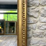 Miroir à fronton doré à la feuille d’or 164cm/99,5cm trumeau