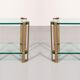 Peter Ghyczy side or coffee tables T24 double glass 70s design 45x45x45