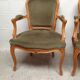 Paire de fauteuils cabriolets Louis XV
