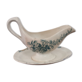 Old Saucière with white and green earthenware handle