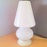 Murano opaline mushroom lamp, 1970