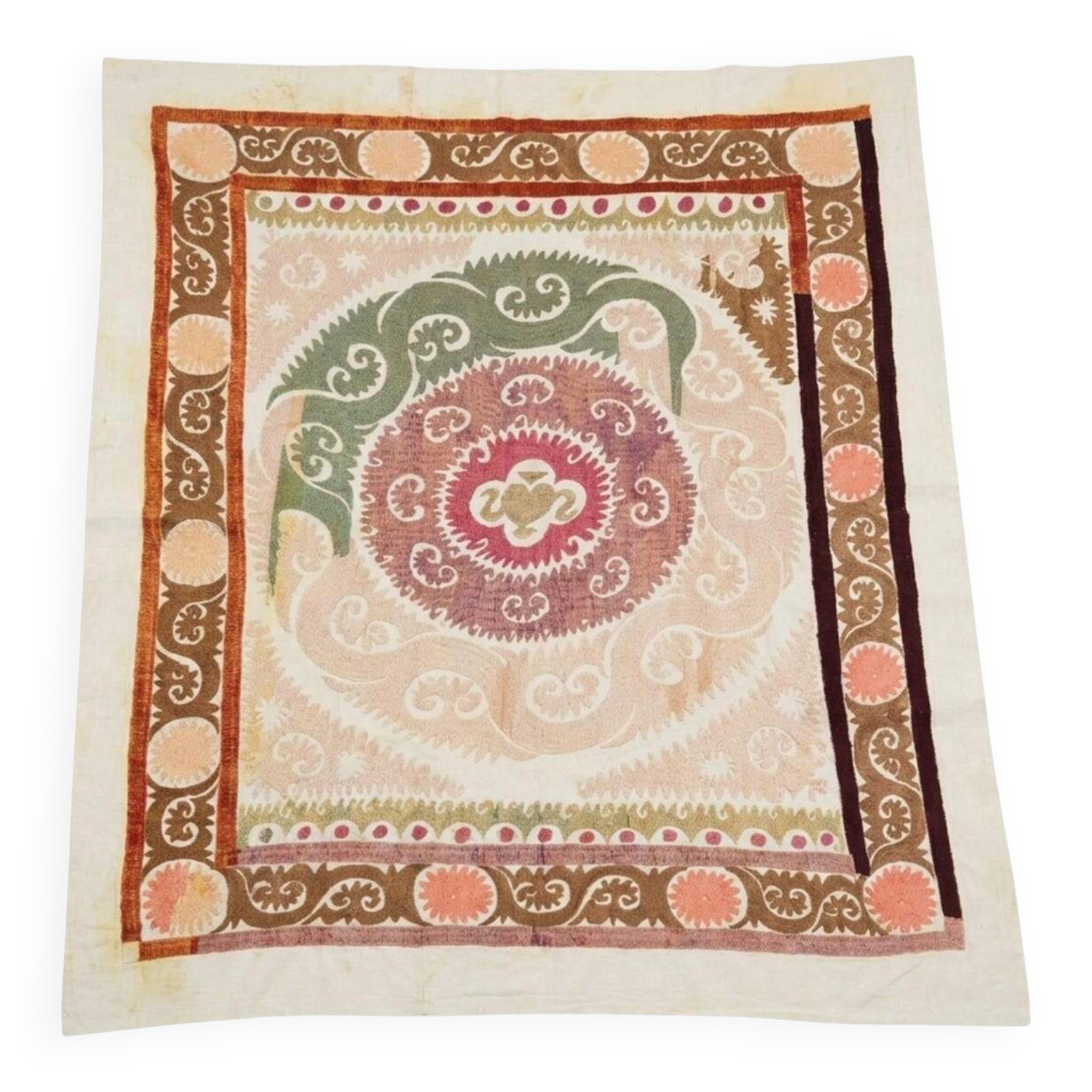 Vintage hand-embroidered tablecloth 126x150 cm