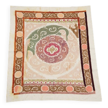 Vintage hand-embroidered tablecloth 126x150 cm