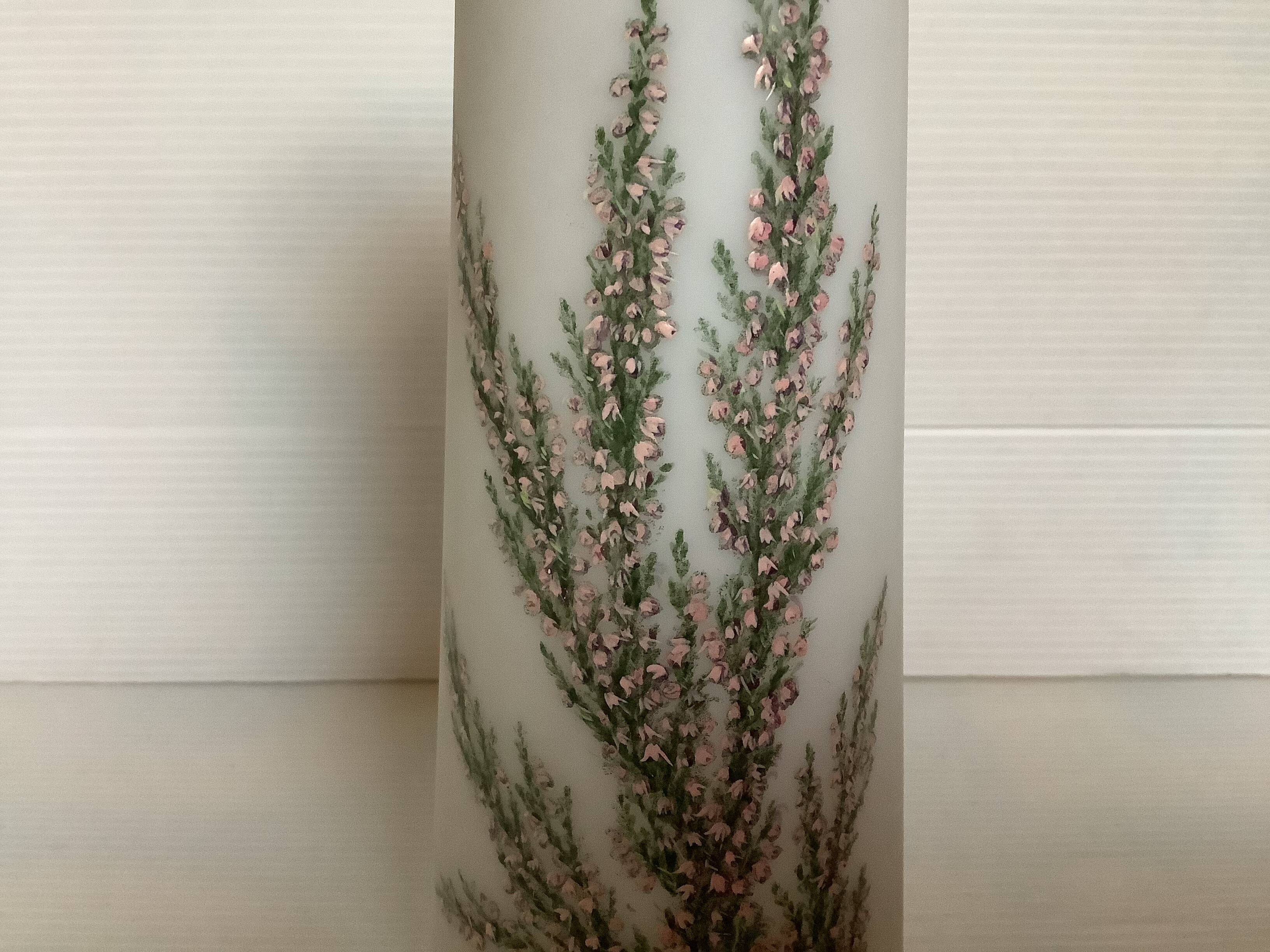 Antique opaline vase with enamelled flowers